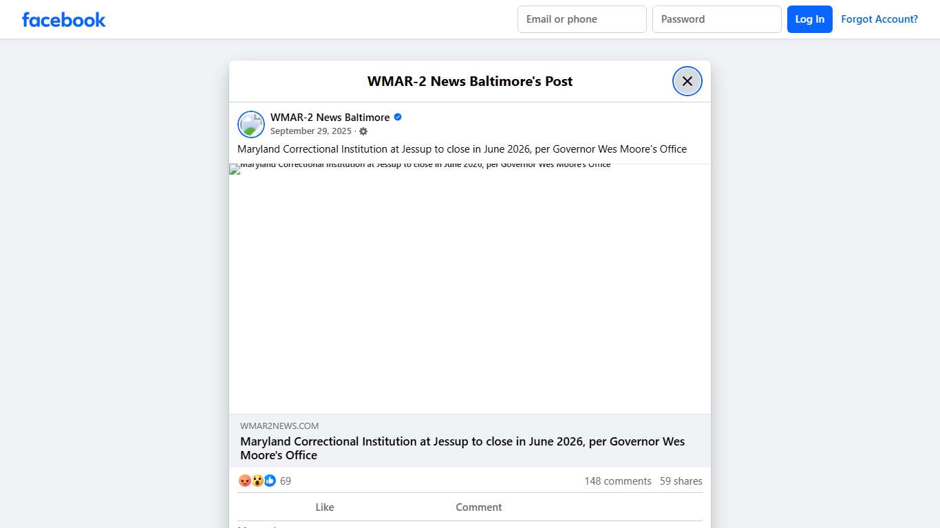 Maryland Correctional Institution... - WMAR-2 News Baltimore | Facebook